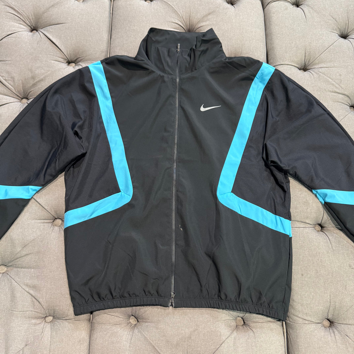 Nike Mens Icon Woven Basketball Jacket 'Black Blue' (Second hand)