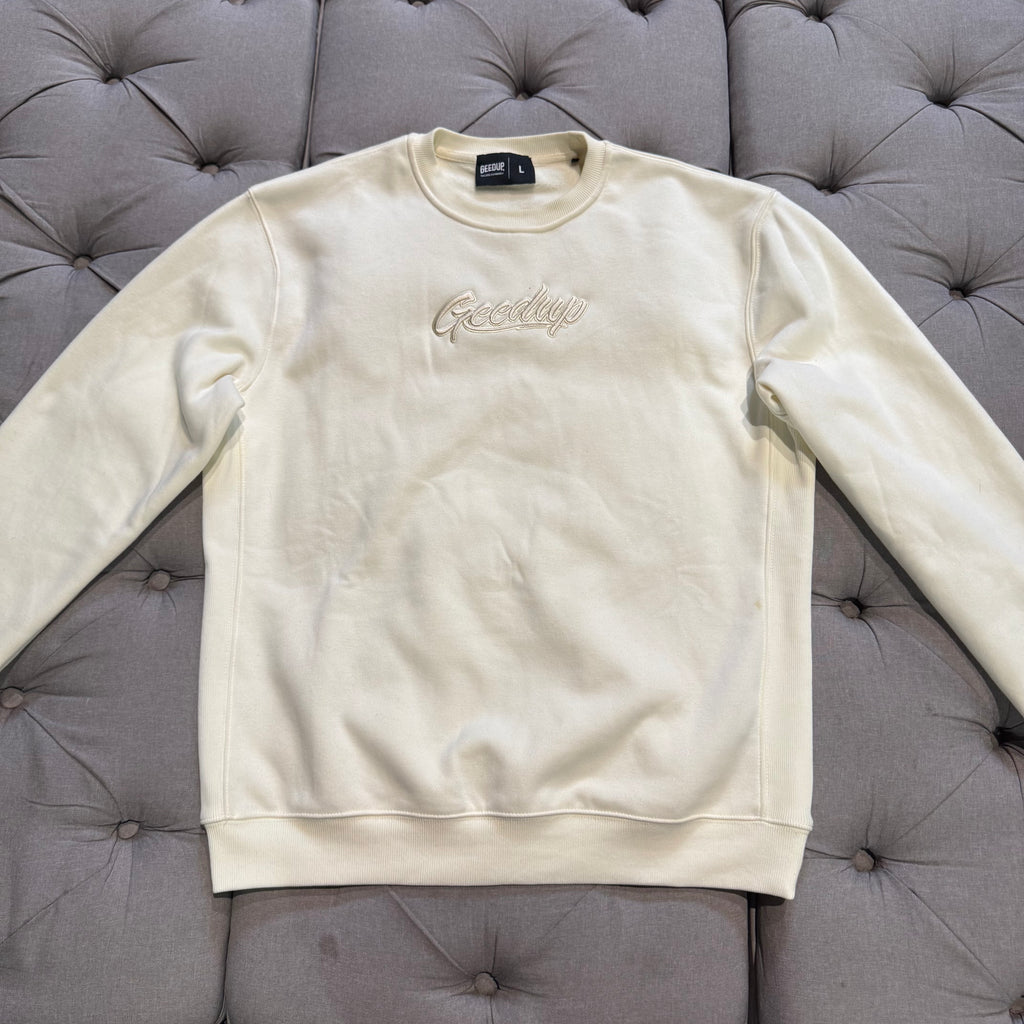 Geedup OS Script Crewneck 'Cream' (Second hand)