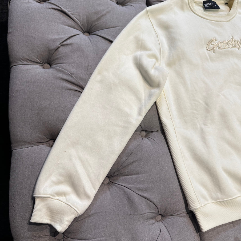 Geedup OS Script Crewneck 'Cream' (Second hand)