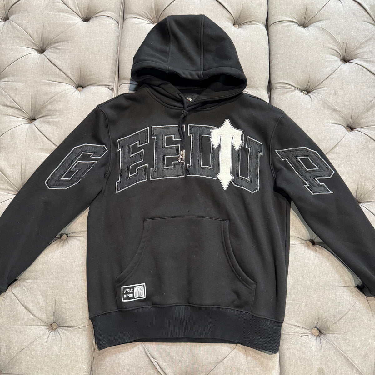 Geedup x Trapstar Team Logo x Irongate T Hoodie 'Black White' (Second hand)