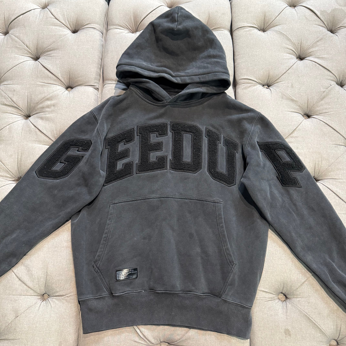 Geedup Team Logo Hoodie 'Washed Black' (Second hand)