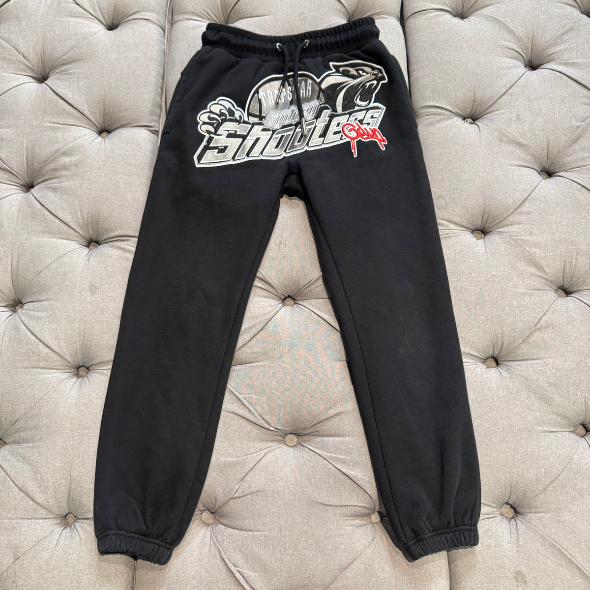 Geedup x Trapstar Sydney Shooters Track Pants 'Black Red' (Second hand)