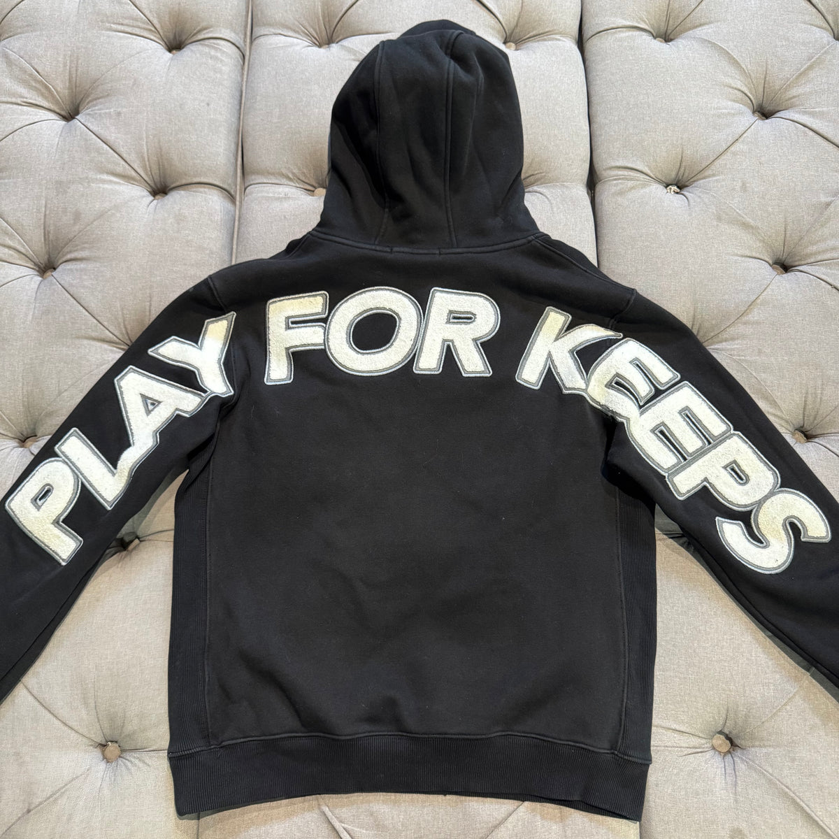 Geedup Play For Keeps Hoodie 'Black White' (Second hand)