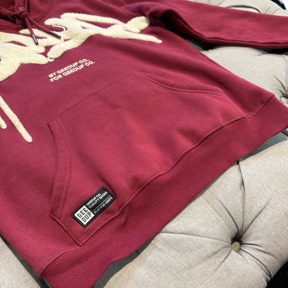 Geedup Handstyle Hoodie 'Maroon Cream' (Second hand)