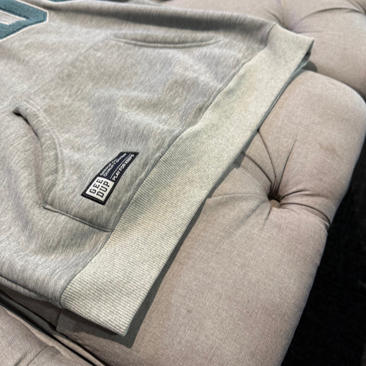 Geedup Team Logo Hoodie 'Grey Teal' (Second hand)