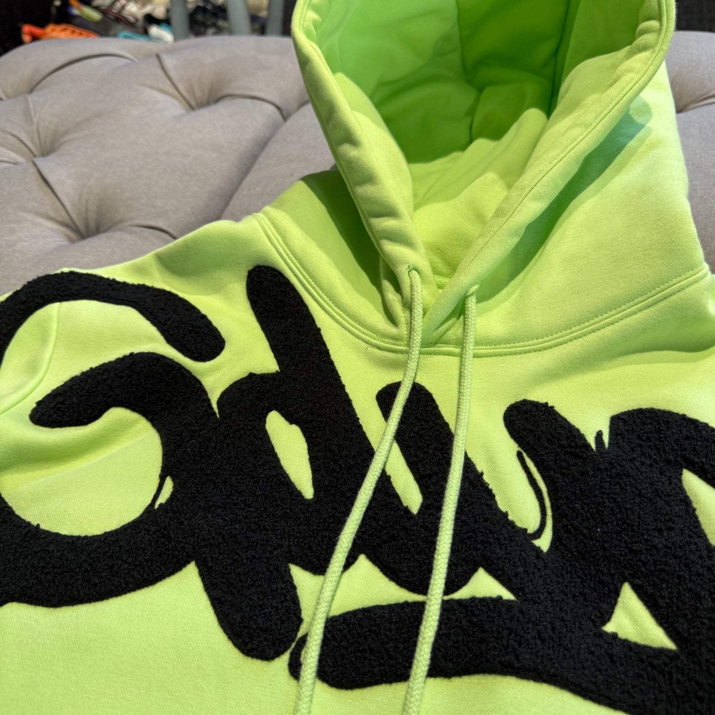 Geedup Handstyle Hoodie 'Pastel Green Black' (Second hand)
