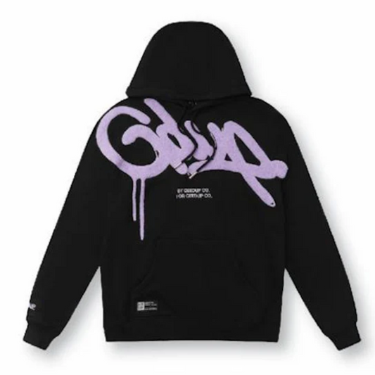 Geedup Handstyle Hoodie 'Black/Lavender'