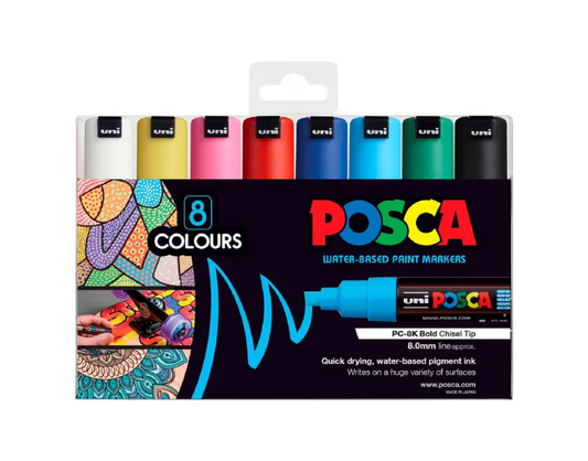 POSCA PC 8K Paint Markers Assorted 8 Pack