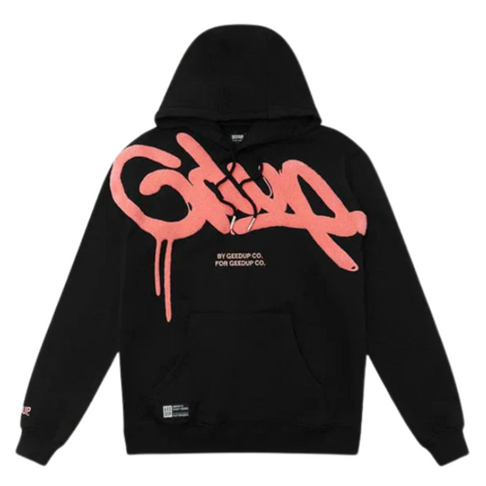 Geedup Handstyle Hoodie 'Black/Peach'