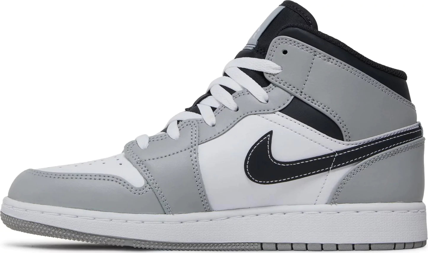 Air Jordan 1 Mid Light Smoke Grey Anthracite (GS) – KAFSHAU